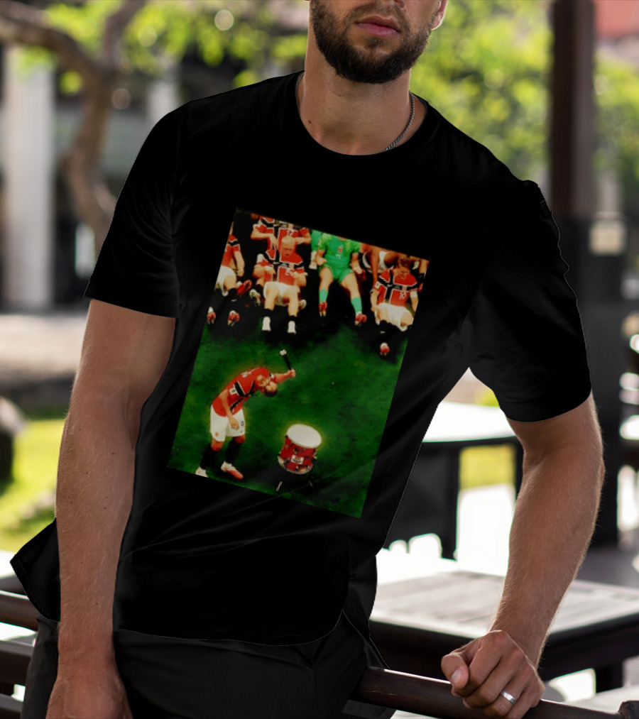 Erling Haaland Norway Football Team Drummer Celebration 26WC T-Shirt