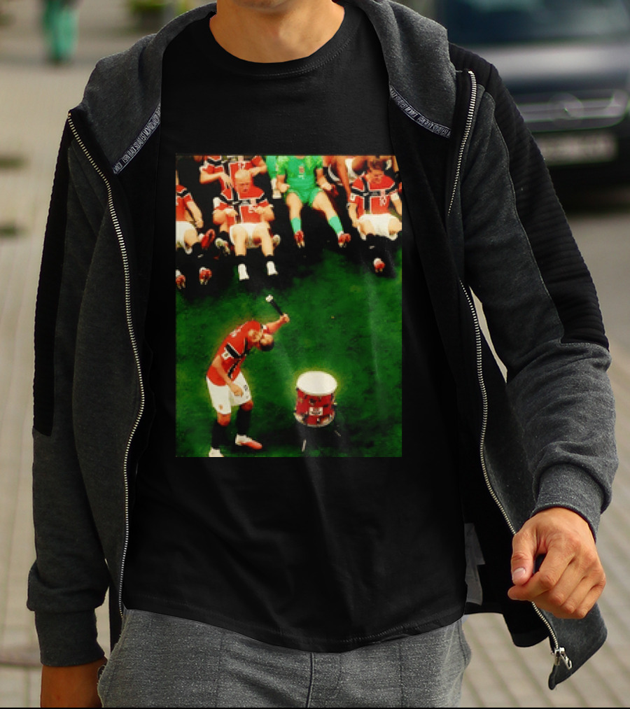Erling Haaland Norway Football Team Drummer Celebration 26WC T-Shirt