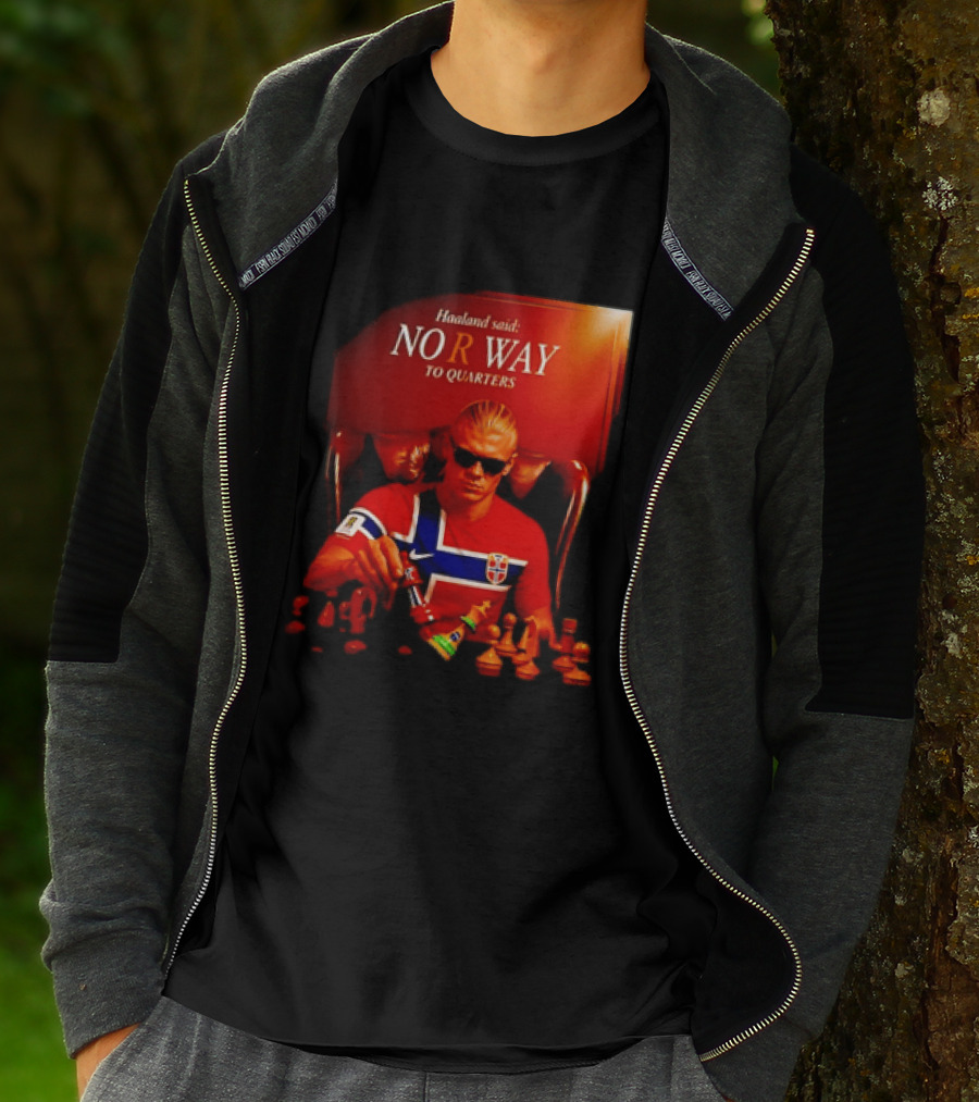 Haaland Said NO R WAY To Quarters Norway Flag Chess T-Shirt