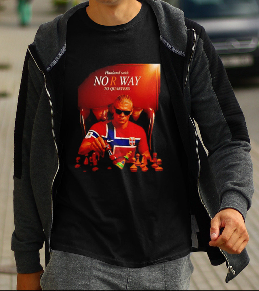 Haaland Said NO R WAY To Quarters Norway Flag Chess T-Shirt