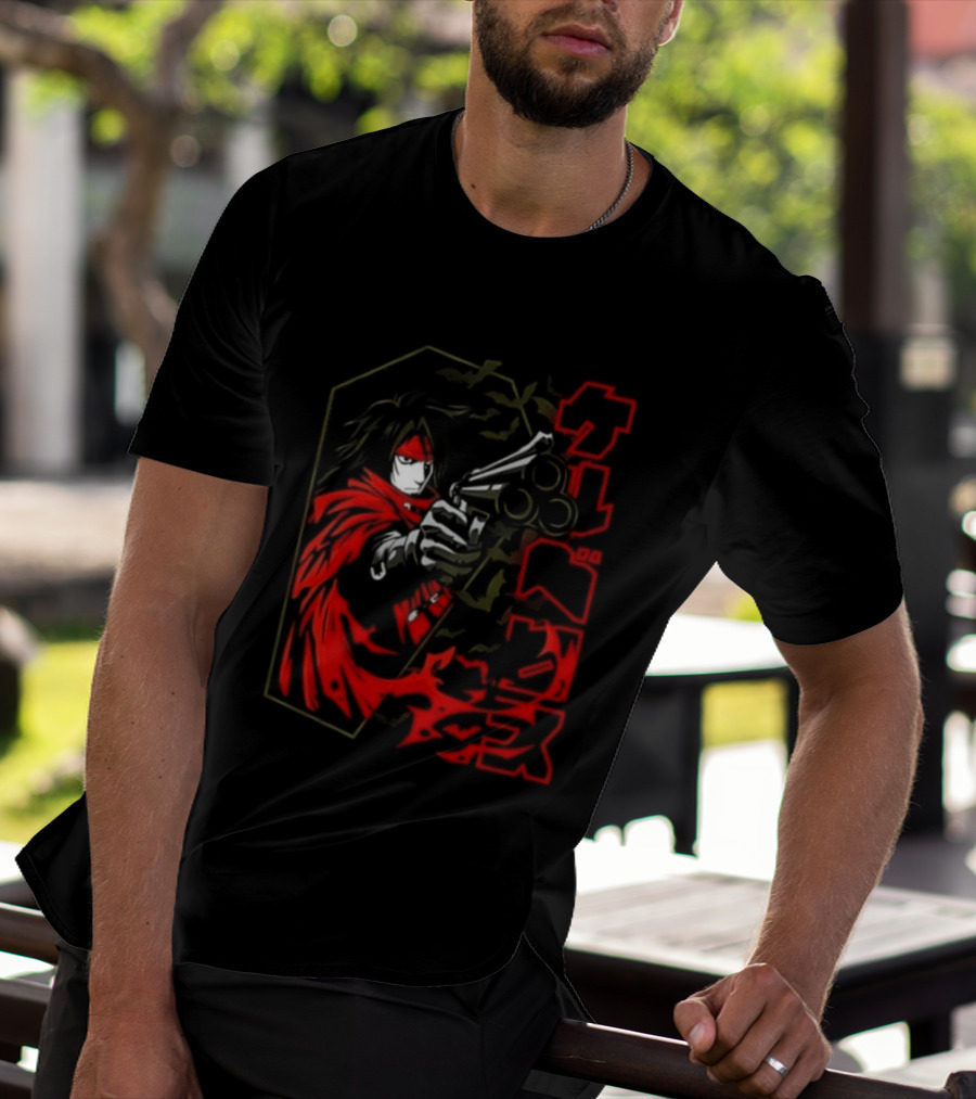 Vincent Valentine Final Fantasy VII Lock N Load Manga T-Shirt