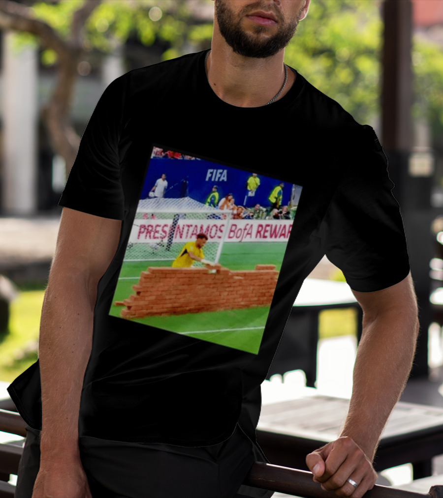 Vozinha Cape Verde FIFA Goalkeeper Meme Brick Wall Soccer Humor T-Shirt