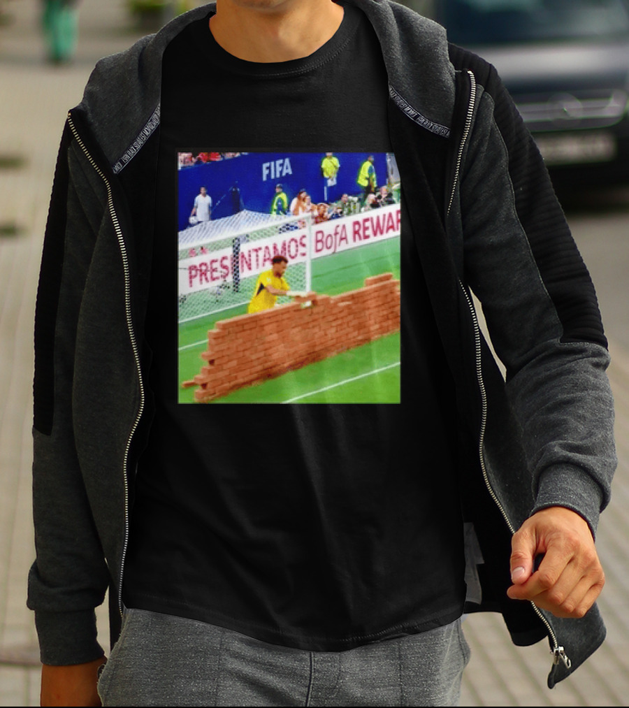 Vozinha Cape Verde FIFA Goalkeeper Meme Brick Wall Soccer Humor T-Shirt