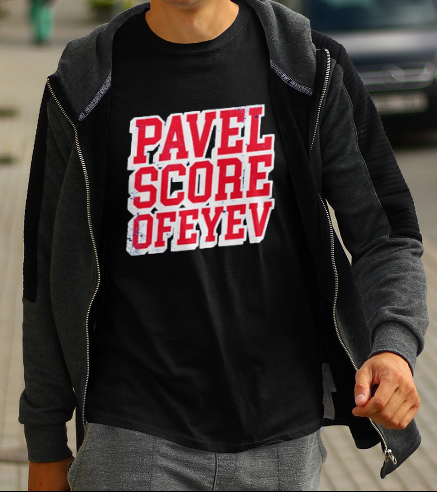 Pavel Score Vegas Golden Knights Distressed Dorofeyev T-Shirt