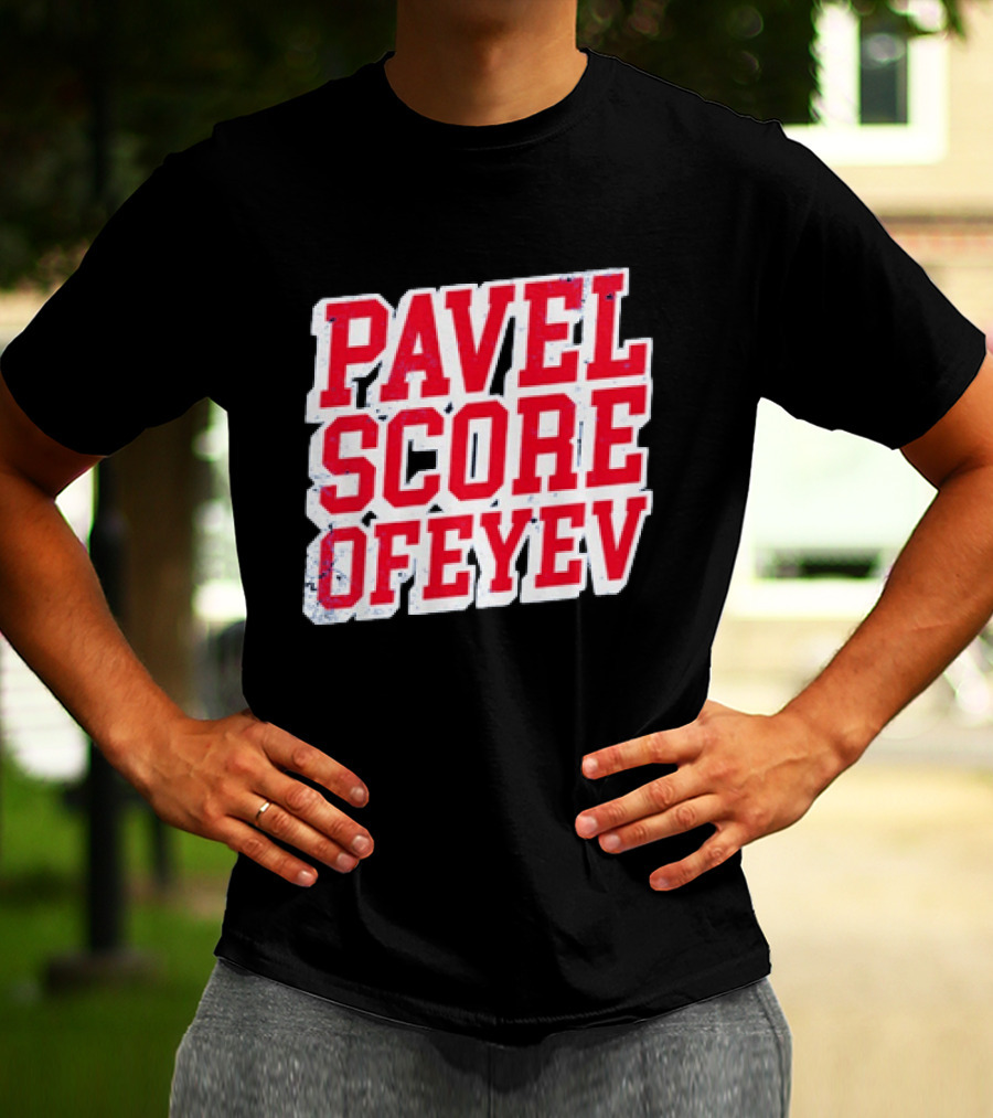 Pavel Score Vegas Golden Knights Distressed Dorofeyev T-Shirt