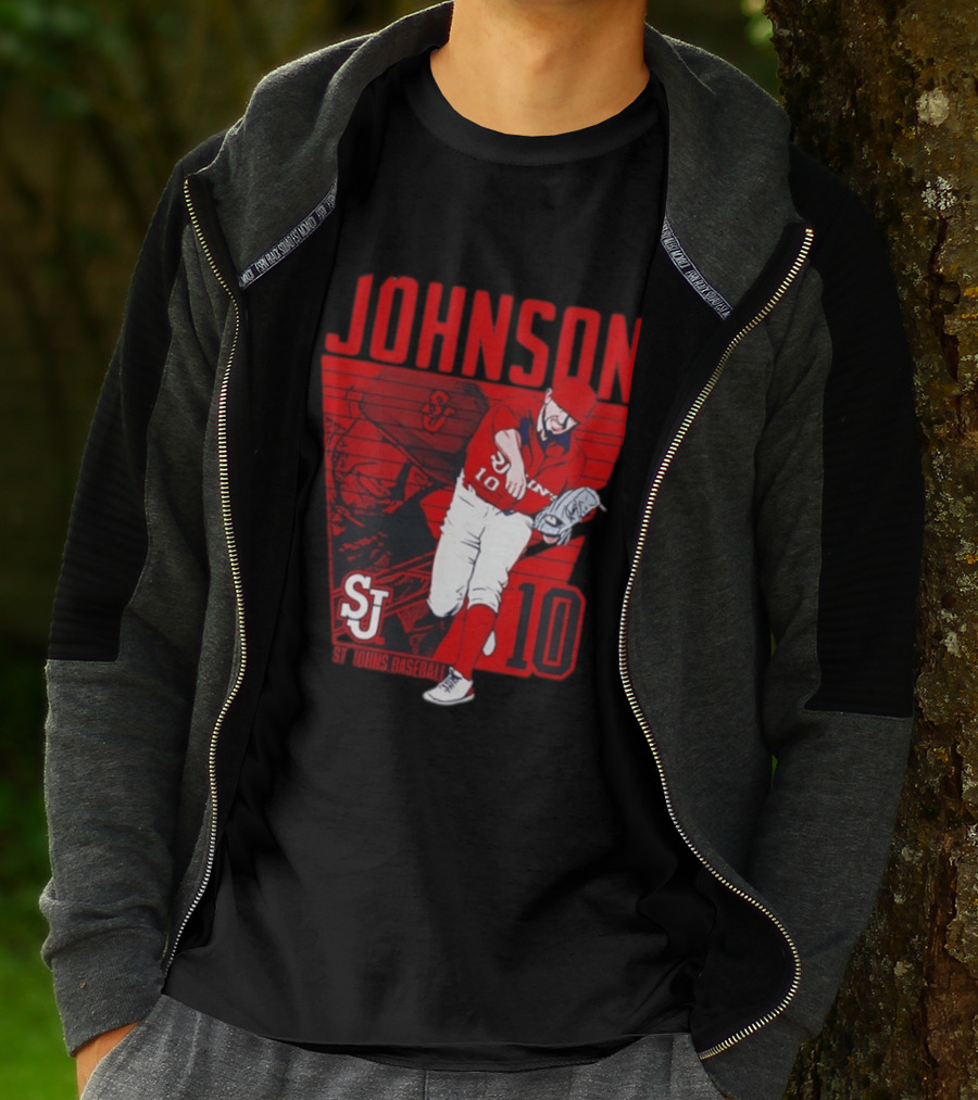 St. John's Baseball Johnson 10 Player Action T-Shirt