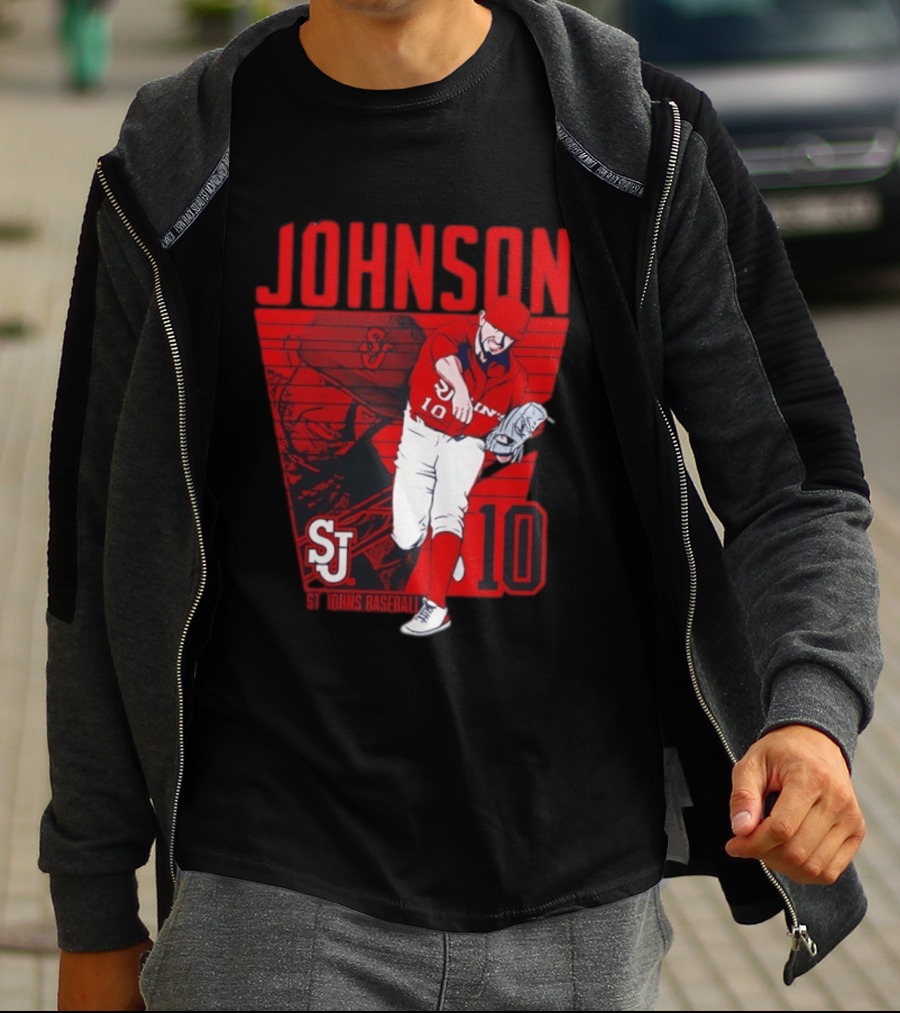 St. John's Baseball Johnson 10 Player Action T-Shirt