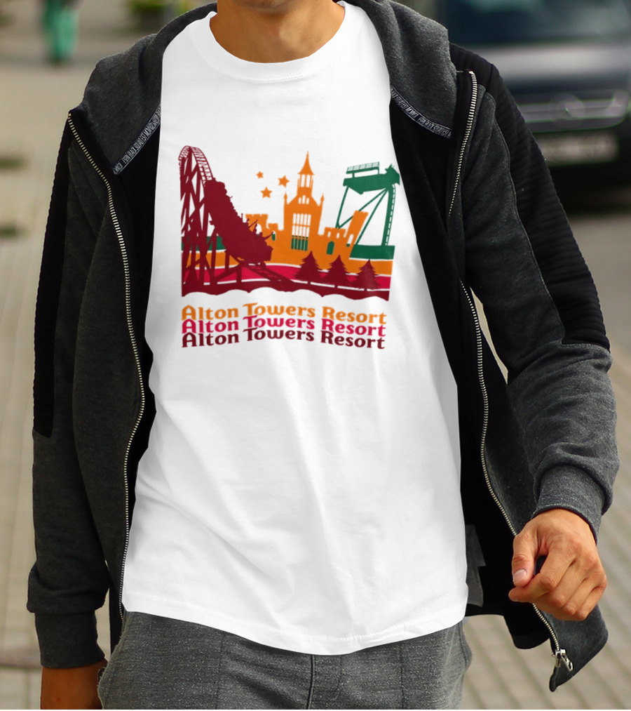 Alton Towers Resort Iconic Rides And Castle Attractions T-Shirt