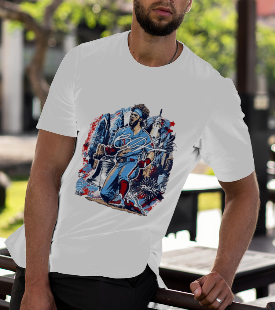 Bryce Harper Philly Skyline Liberty Bell Phillies 2026 All Star Game T-Shirt