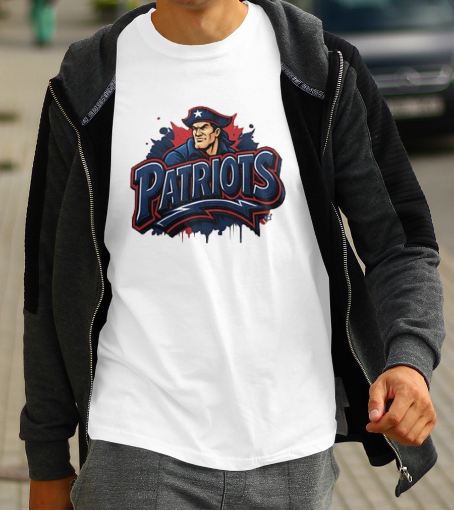 New England Patriots Graffiti Pat Patriot Iconic Team T-Shirt