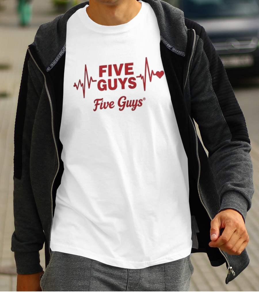 Heartbeat Love Five Guys Addiction T-Shirt