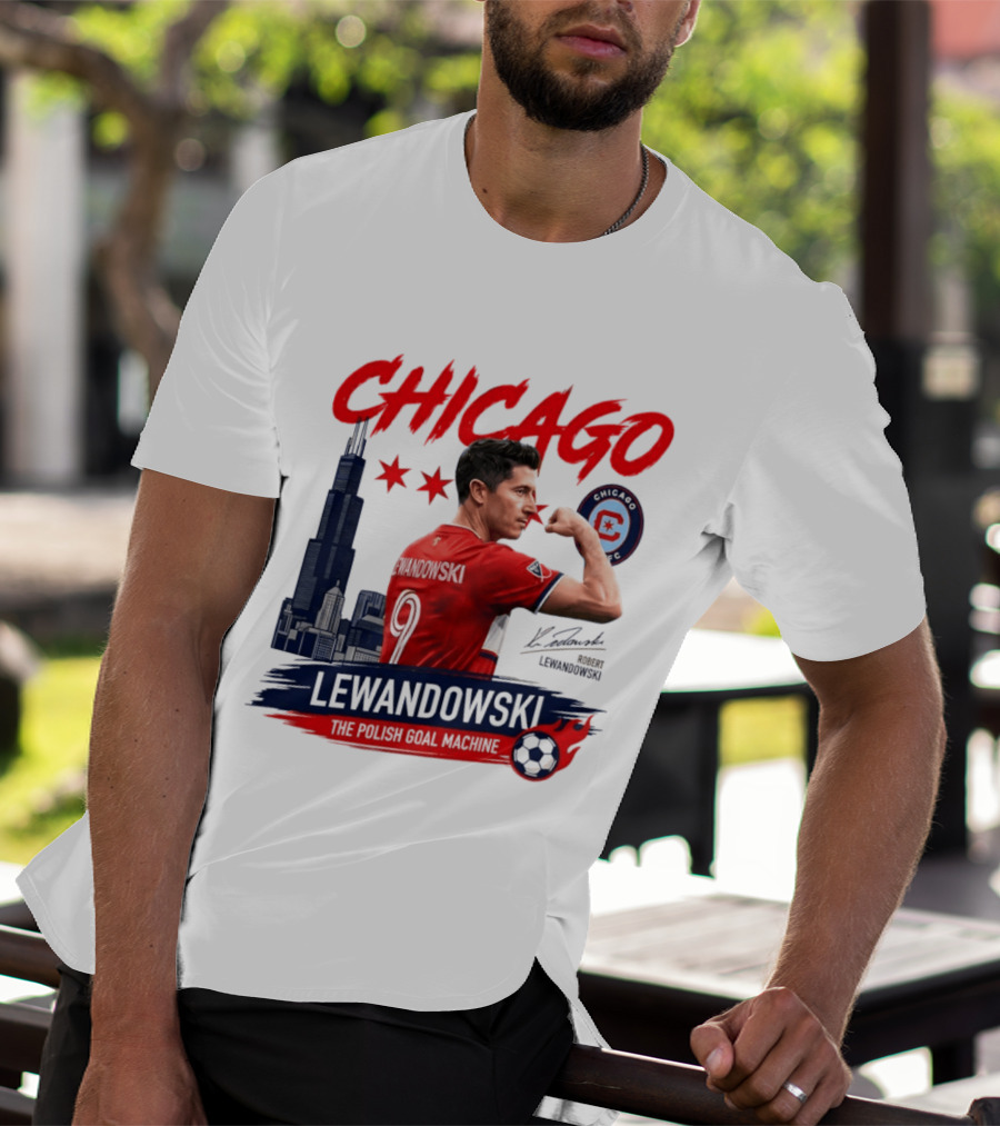 Chicago Fire FC Lewandowski The Polish Goal Machine T-Shirt