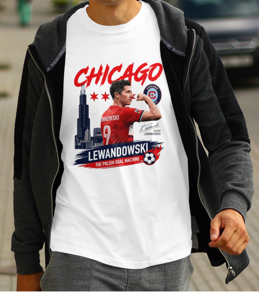 Chicago Fire FC Lewandowski The Polish Goal Machine T-Shirt