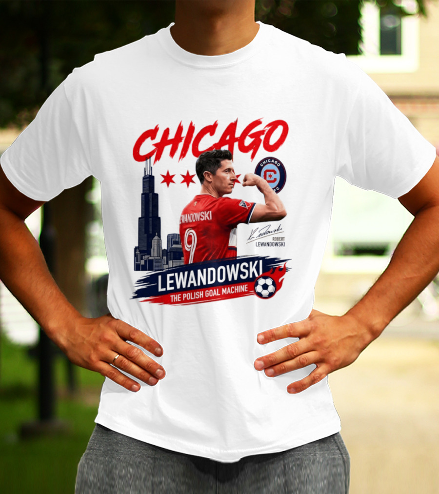 Chicago Fire FC Lewandowski The Polish Goal Machine T-Shirt