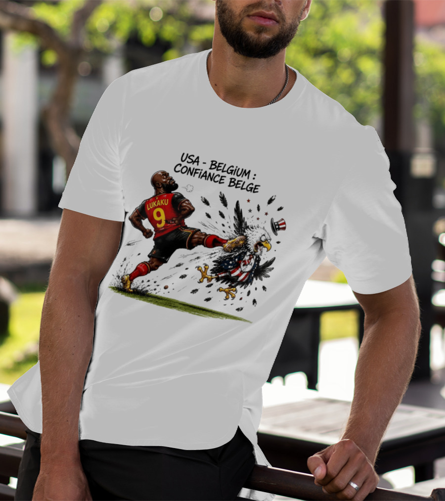 USA Belgium Confiance Belge Romelu Lukaku Cartoon T-Shirt