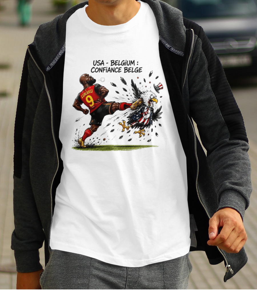 USA Belgium Confiance Belge Romelu Lukaku Cartoon T-Shirt
