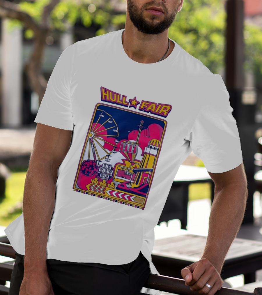 Hull Fair Patties Carnival Ferris Wheel And Helter Skelter Fun Attractions T-Shirt