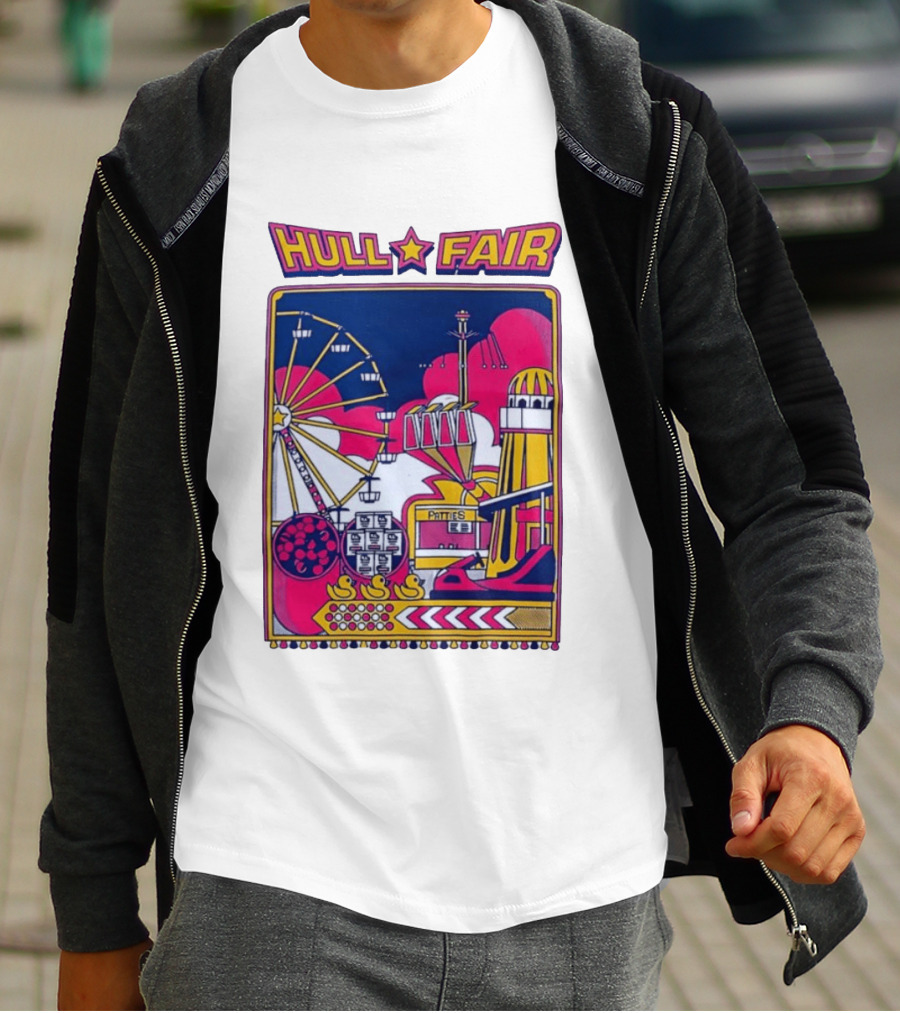 Hull Fair Patties Carnival Ferris Wheel And Helter Skelter Fun Attractions T-Shirt