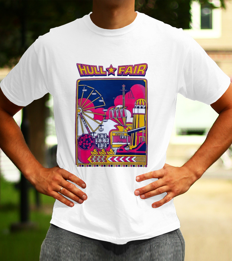 Hull Fair Patties Carnival Ferris Wheel And Helter Skelter Fun Attractions T-Shirt