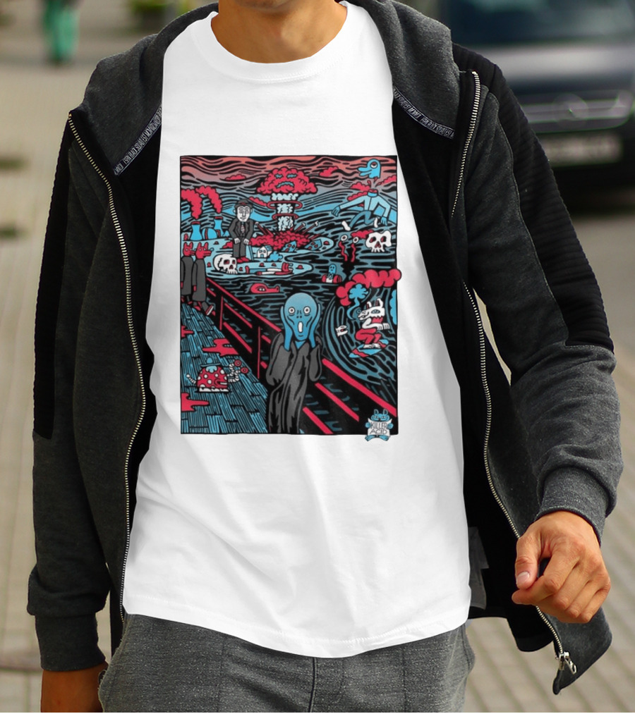 The American Scream Killer Acid Psychedelic Surrealist Edvard Munch Mashup T-Shirt