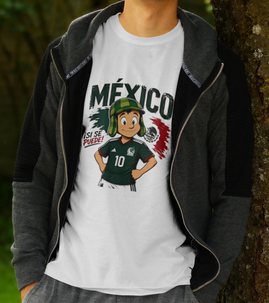 México El Chavo Del Ocho Isi Se Puede Football Soccer Jersey 10 T-Shirt