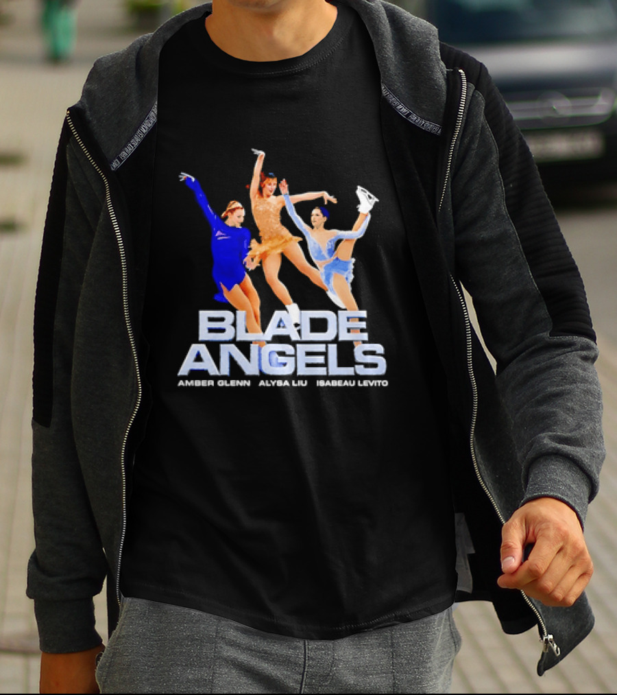 Blade Angels Amber Glenn Alysa Liu Isabeau Levito Team USA Figure Skating T-Shirt
