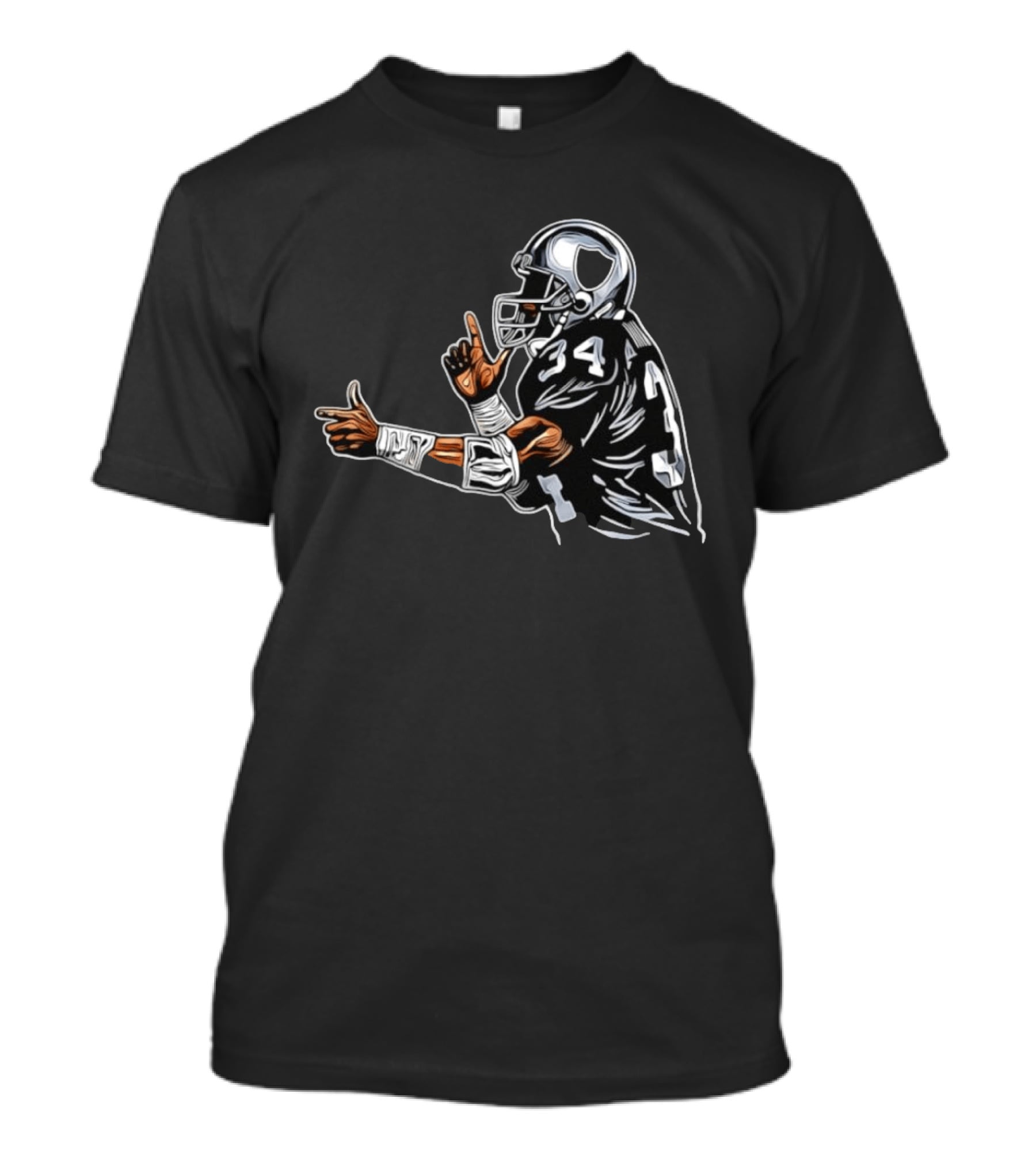 Bo Jackson 34 Las Vegas Raiders Finger Gun Celebration T-Shirt