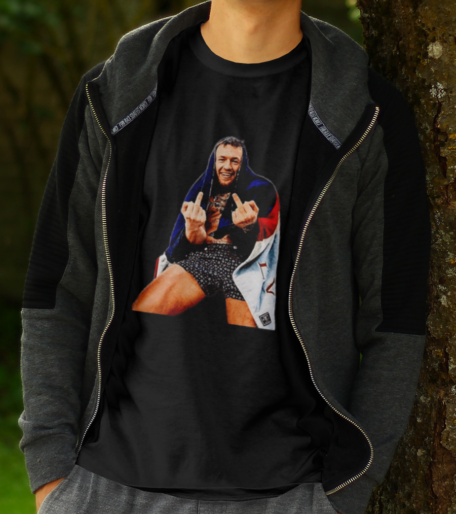 Conor McGregor The Notorious UFC MMA Middle Fingers T-Shirt