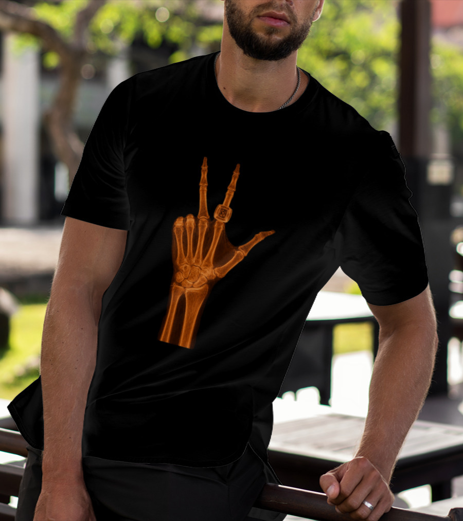 Jalen Brunson X Ray Peace Gesture With Championship Ring T-Shirt