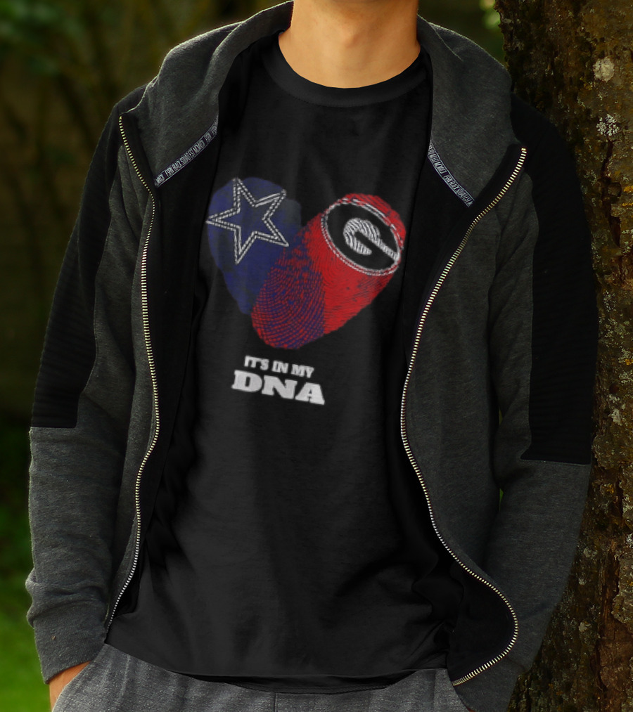 Dallas Cowboys Georgia Bulldogs Heart It's In My DNA T-Shirt