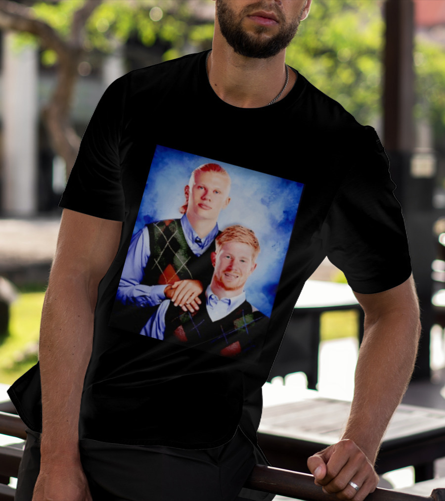 Erling Haaland Kevin De Bruyne Step Brothers Manchester City FC T-Shirt