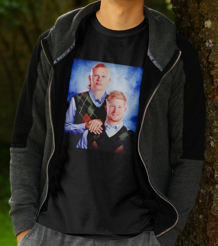 Erling Haaland Kevin De Bruyne Step Brothers Manchester City FC T-Shirt