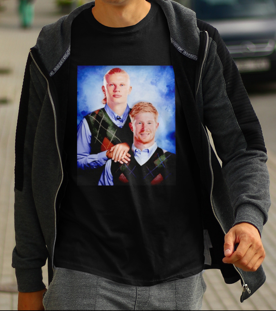 Erling Haaland Kevin De Bruyne Step Brothers Manchester City FC T-Shirt