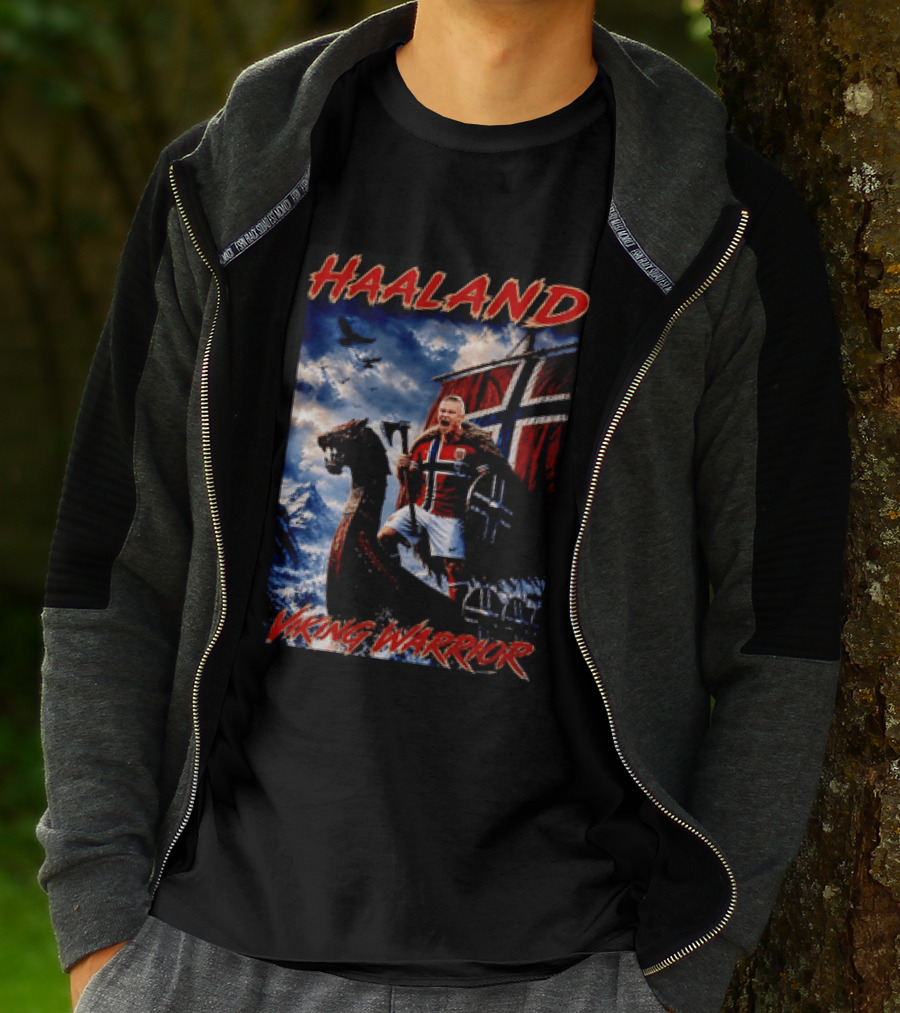 Haaland Viking Warrior Norway Football Nordic Pride T-Shirt