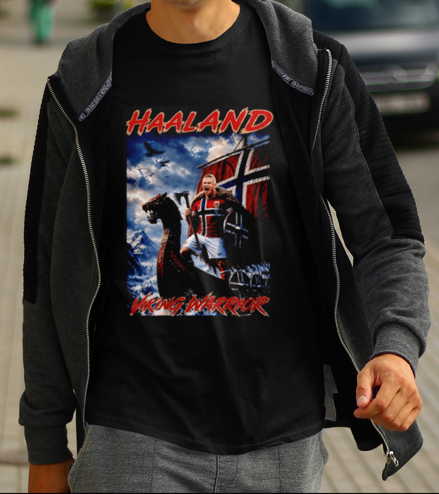 Haaland Viking Warrior Norway Football Nordic Pride T-Shirt