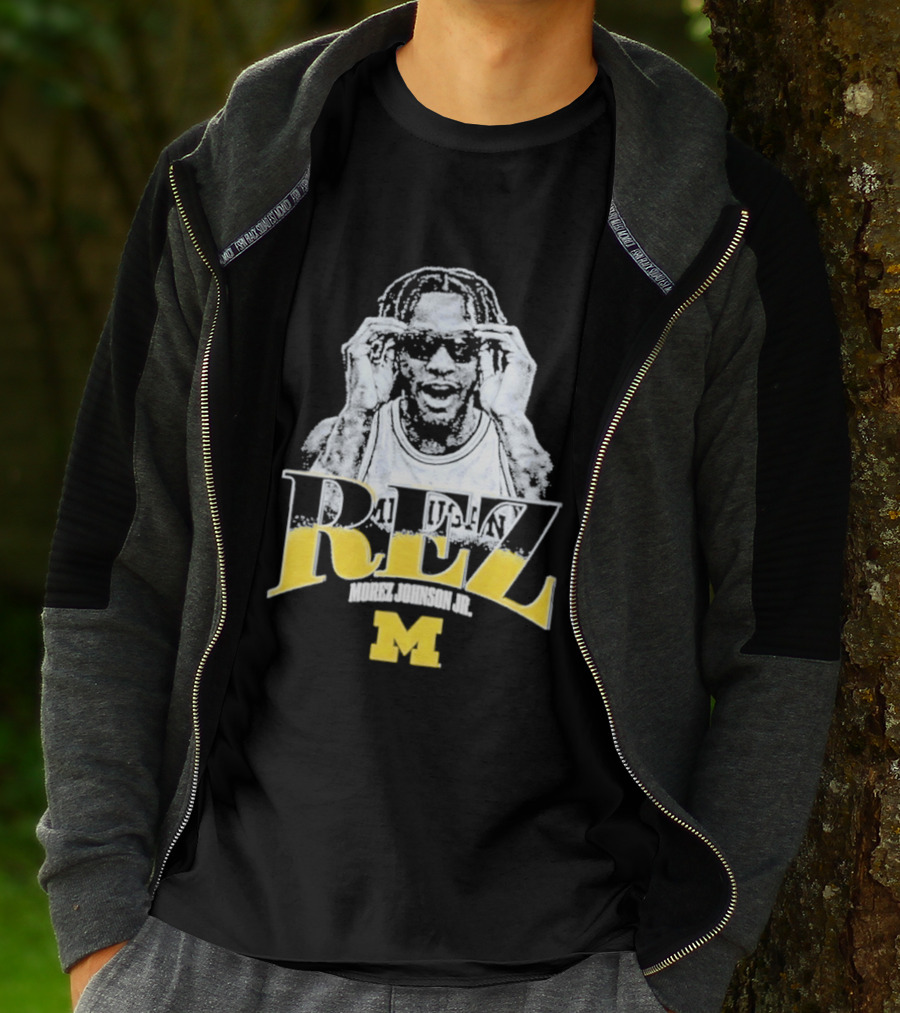 Morez Johnson M Michigan Wolverines Basketball REZ T-Shirt
