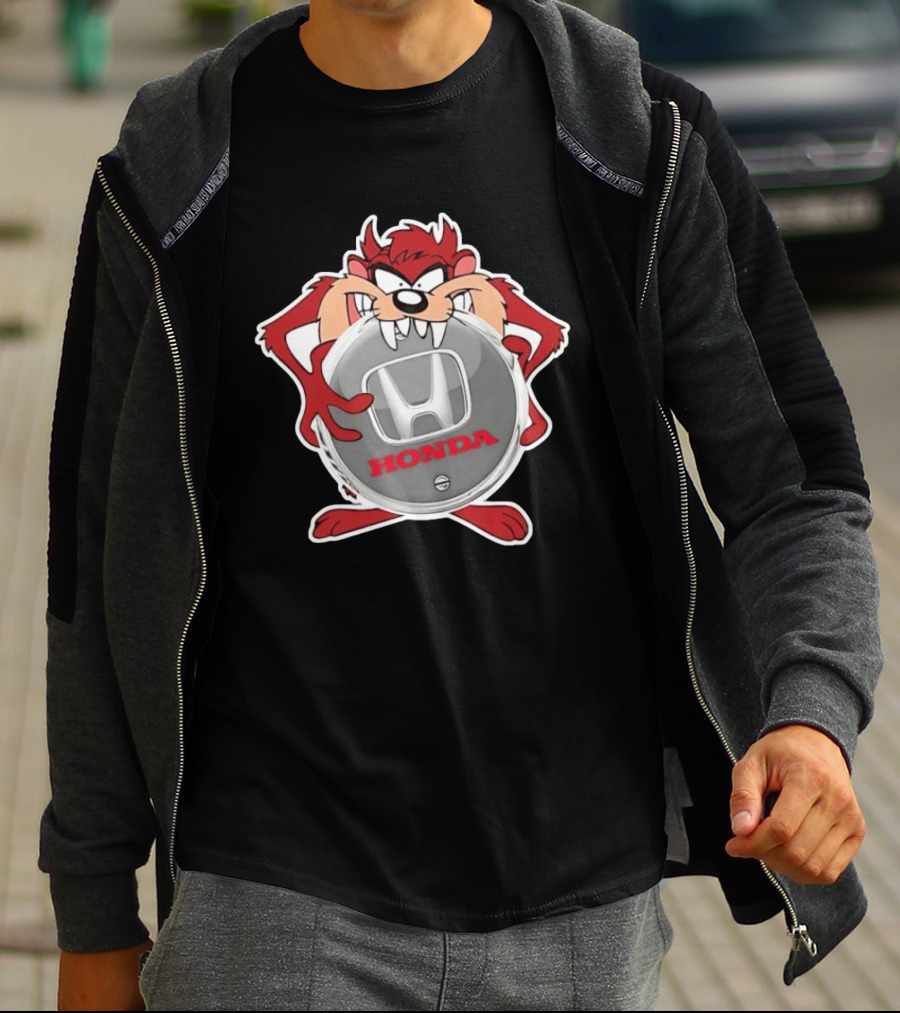 Tasmanian Devil Looney Tunes Holding Honda T-Shirt
