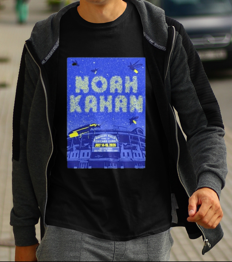 Noah Kahan Live At Wrigley Field Chicago Cubs July 14 15 2026 Event T-Shirt