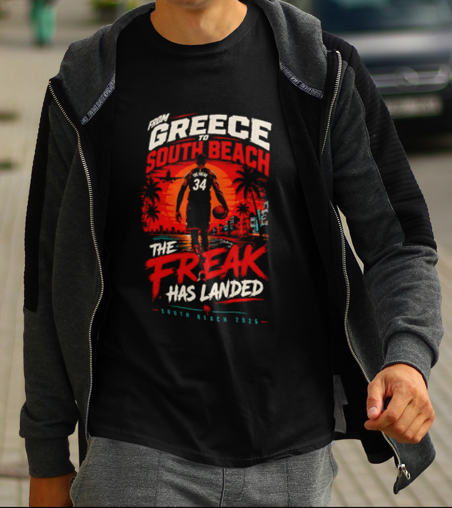 Greece South Beach The Freak Has Landed 2026 T-Shirt