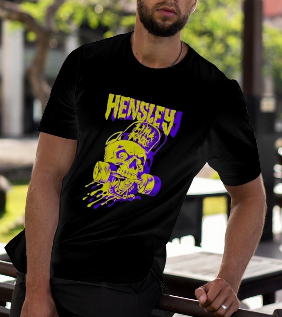 Hensley Lima Kaos Skull Skateboarding T-Shirt