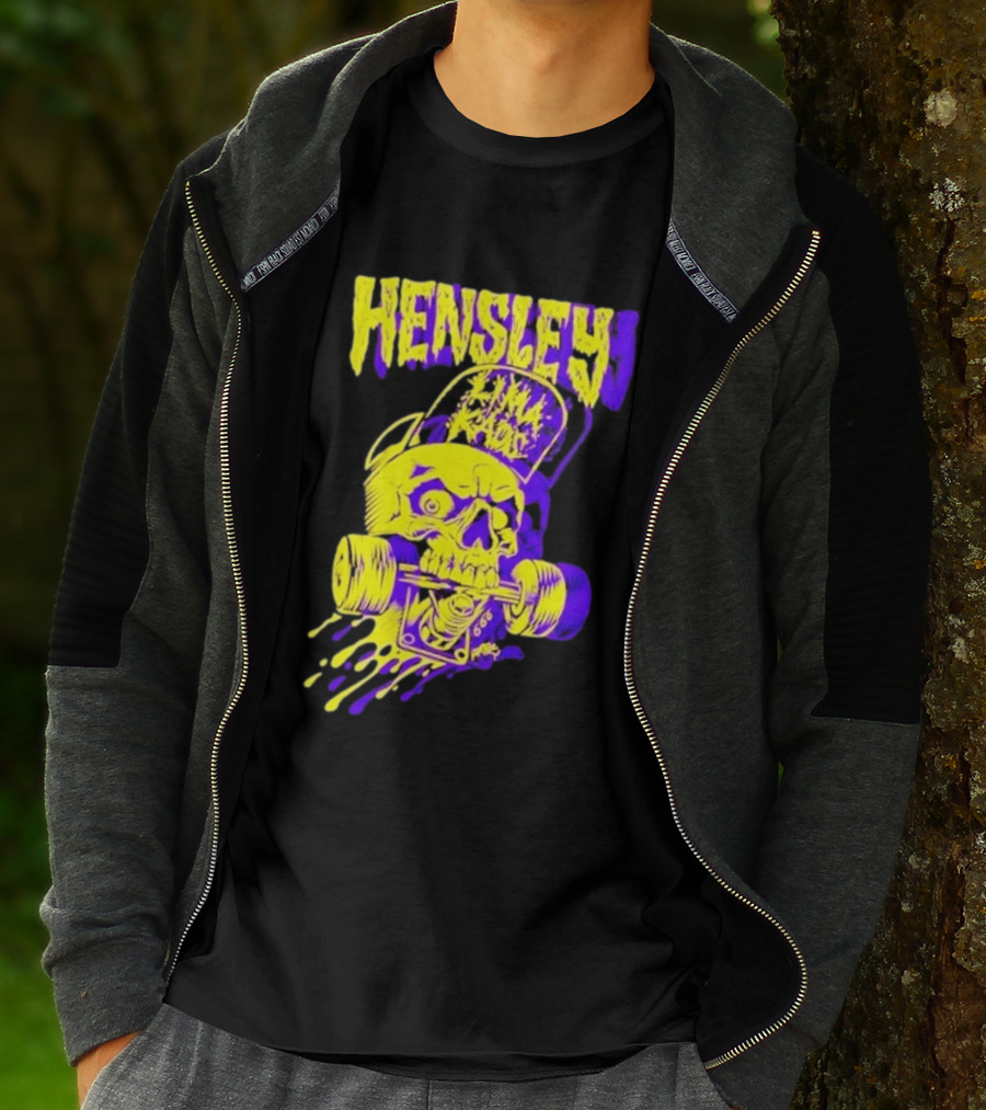 Hensley Lima Kaos Skull Skateboarding T-Shirt