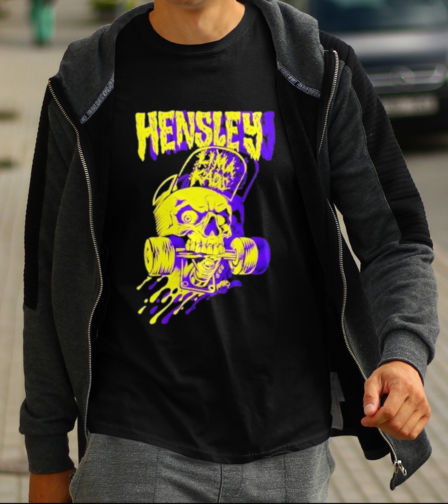 Hensley Lima Kaos Skull Skateboarding T-Shirt