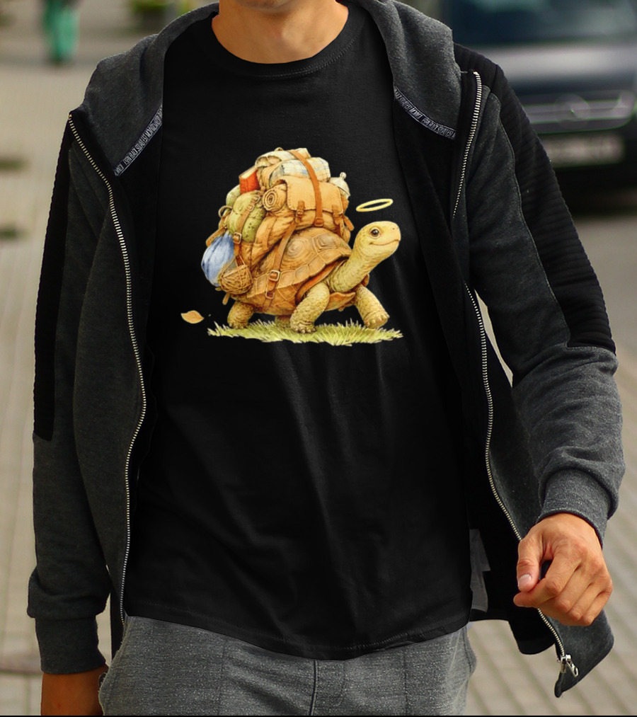 Traveling Turtle Backpack Adventure Halo T-Shirt