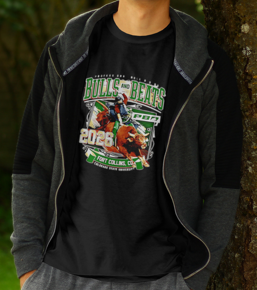 Professional Bull Riders Bulls And Beats 2026 Fort Collins Colorado State University PBR T-Shirt