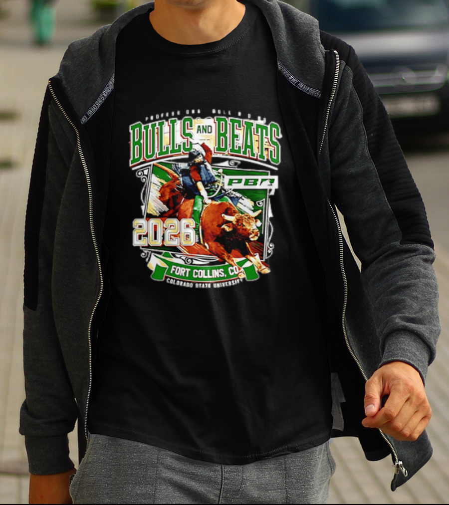 Professional Bull Riders Bulls And Beats 2026 Fort Collins Colorado State University PBR T-Shirt
