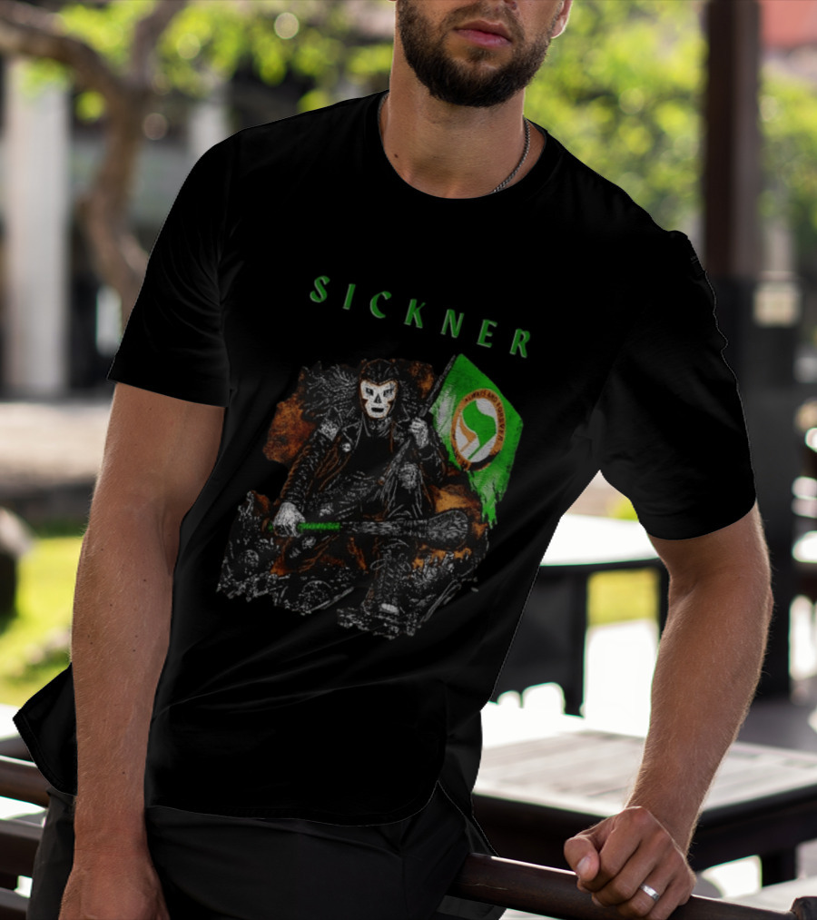 Sickner Mask Warrior Always And Forever Antifascist Hurling Stick T-Shirt
