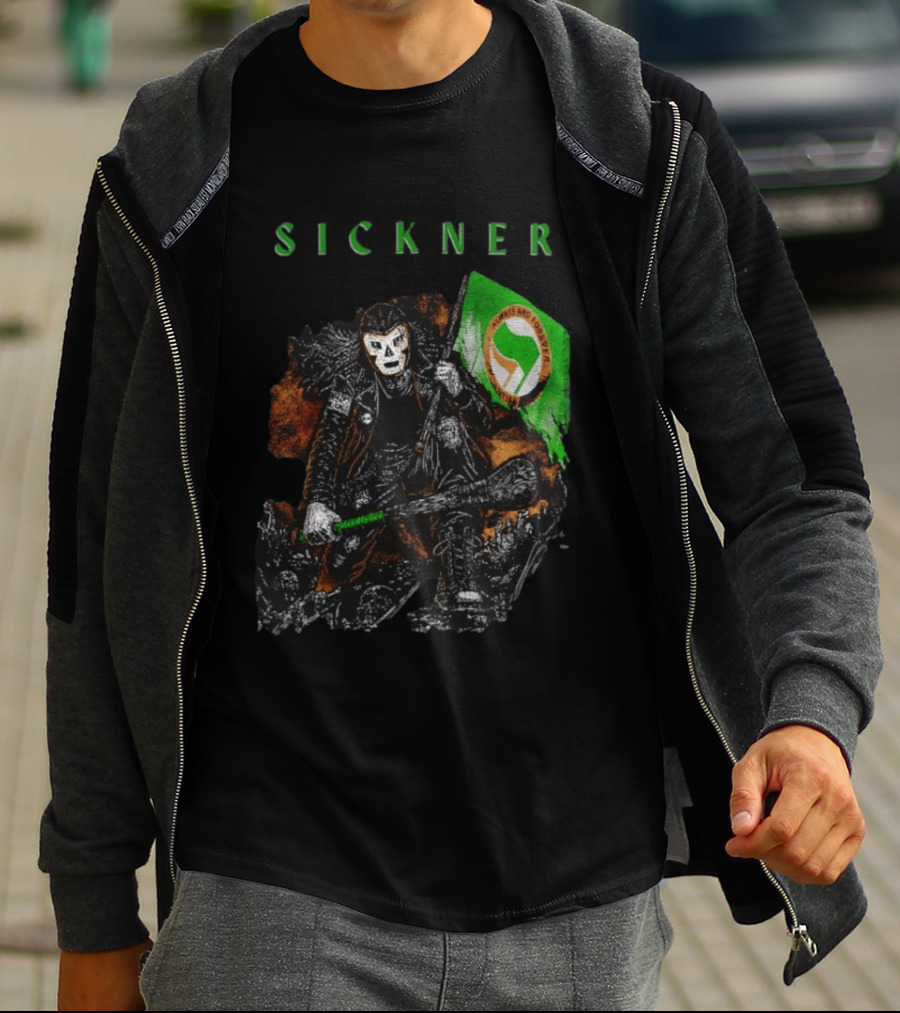 Sickner Mask Warrior Always And Forever Antifascist Hurling Stick T-Shirt