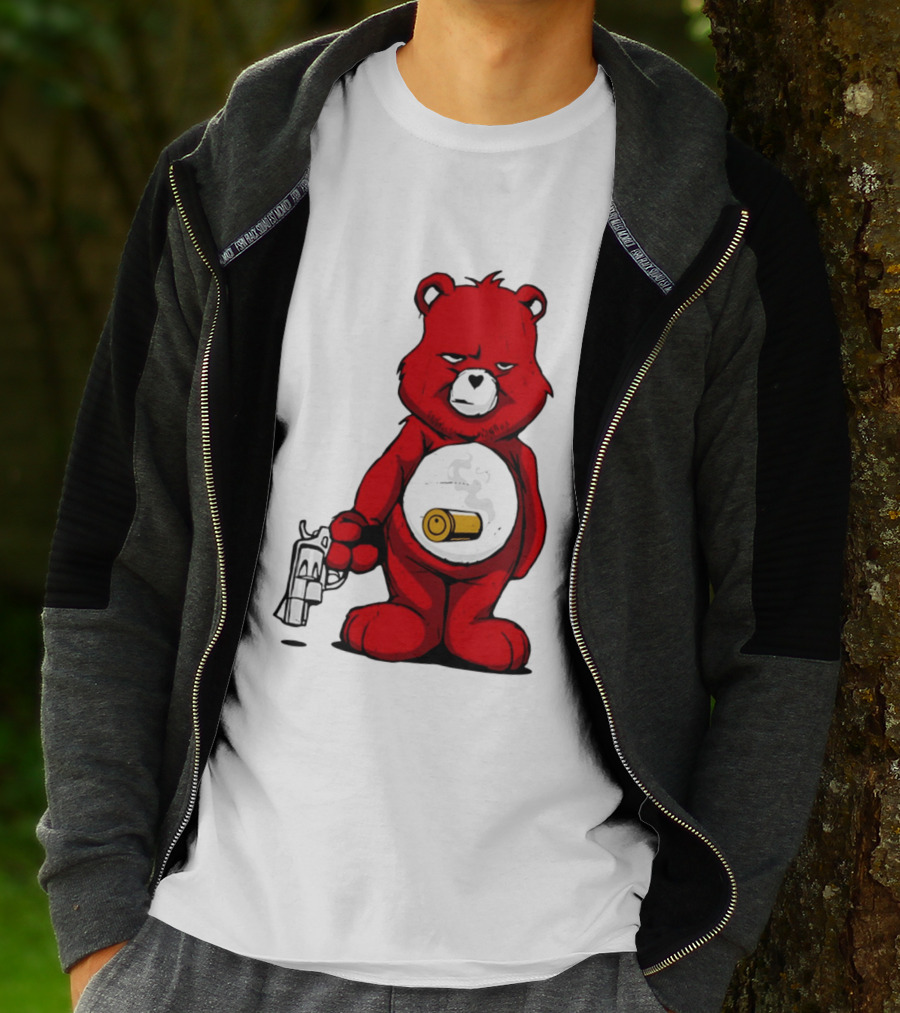 Bang Bear Revolver And Bullet Grunt T-Shirt