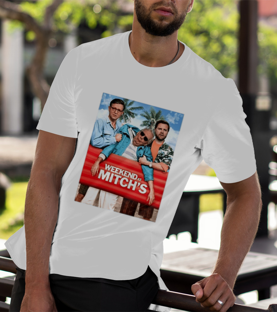 Weekend At Mitch's Meme Mitch McConnell Tropical Comedy T-Shirt