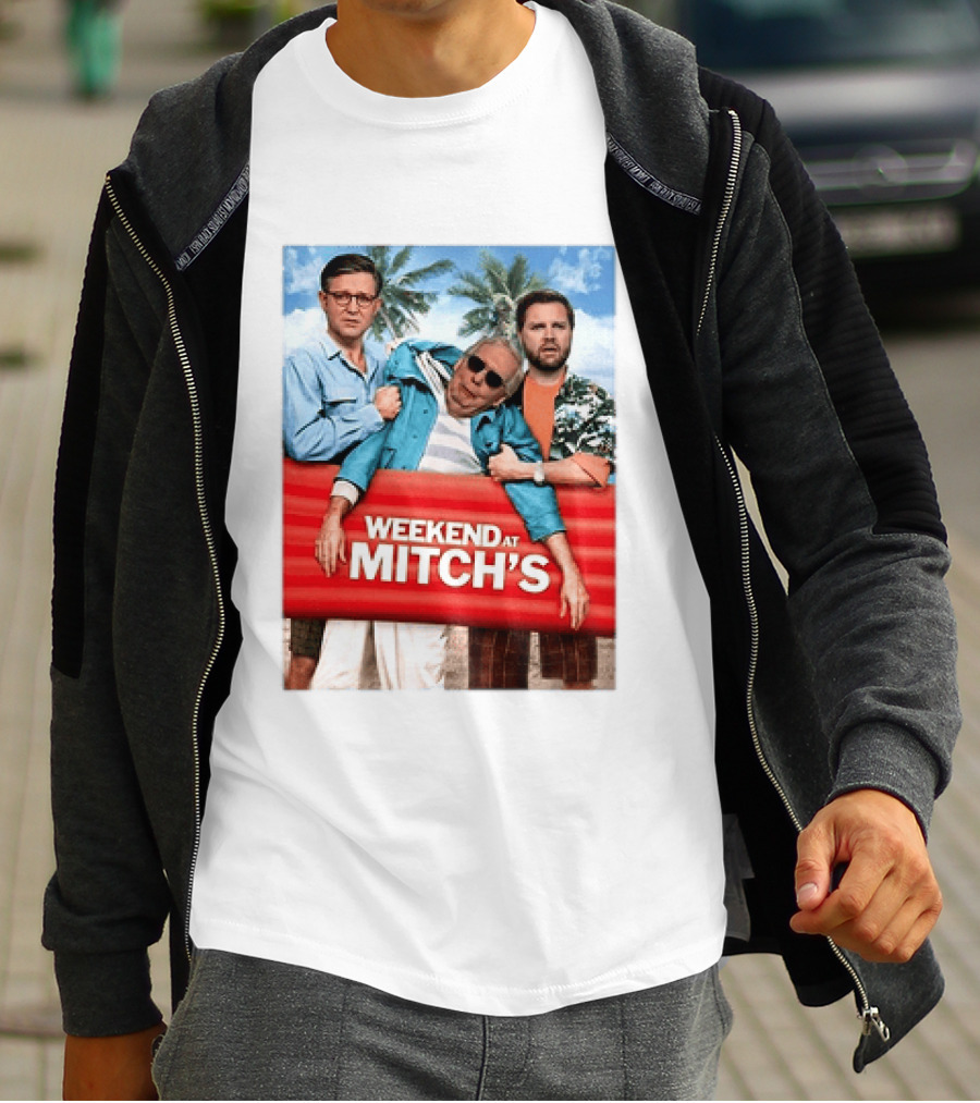 Weekend At Mitch's Meme Mitch McConnell Tropical Comedy T-Shirt